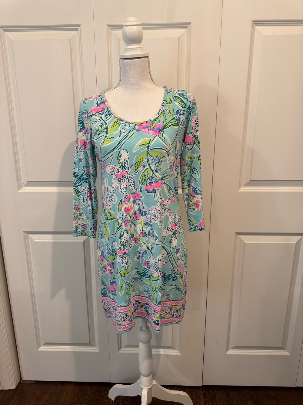 Lilly Pulitzer Beacon Dress in the "Bali Blue Sway This Way" Green Size M